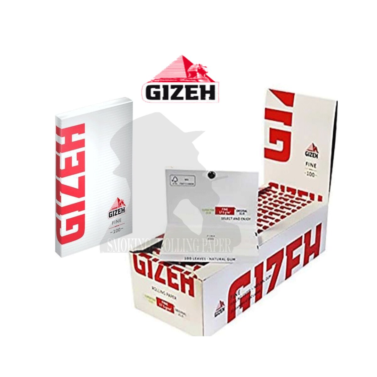 Cartine Gizeh Rosso Fine Corte Doppie Red Libretto Magnetico – Scatola da 20 Libretti