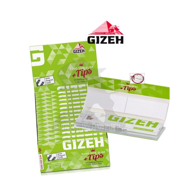 Gizeh Super Fine King Size Slim Rolling Papers with Filters – 26 Booklets