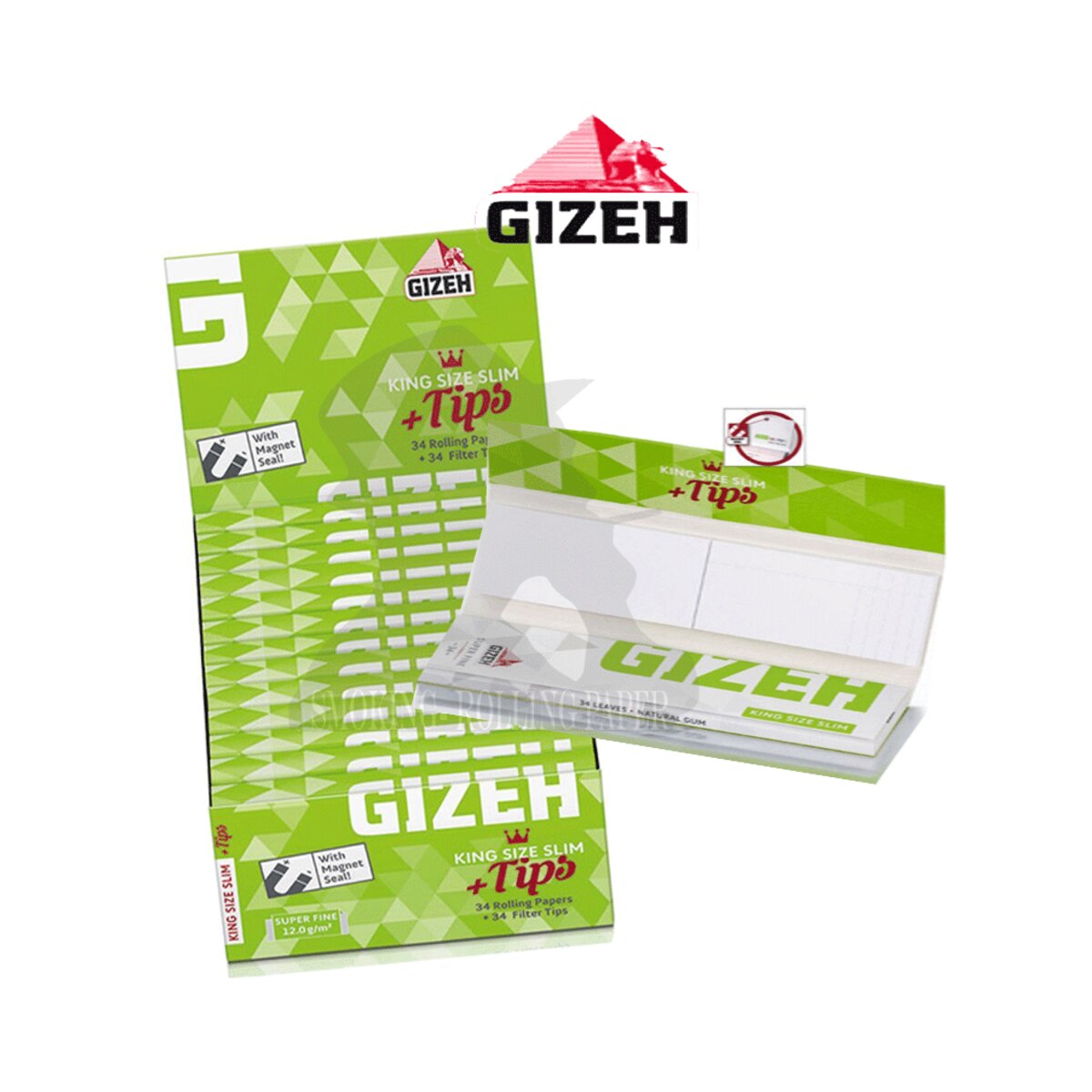 Cartine Gizeh Super Fine Lunghe King Size Slim +Tips Filtri Scatola Da 26 Llibretti