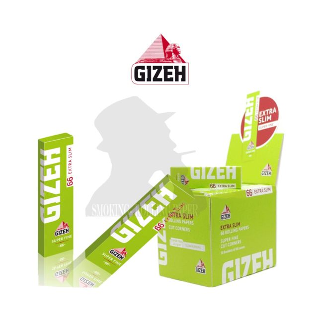 Cartine Gizeh Verdi Extra Slim Super Fine Corte – Box da 50 Libretti