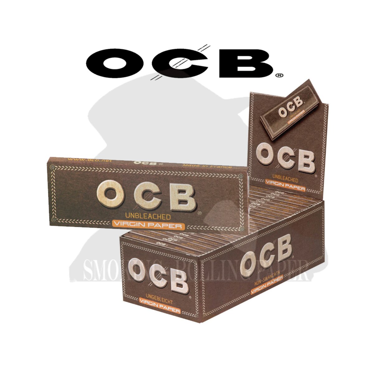Cartine OCB Virgin Brown Corte – Paper Senza Cloro – Scatola da 50 Libretti,