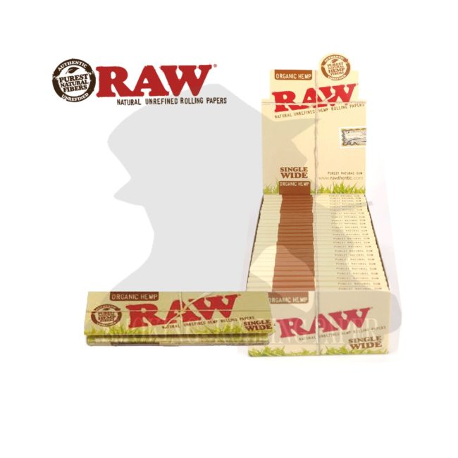 RAW Organic Wide Regular Rolling Papers – 50 Booklets