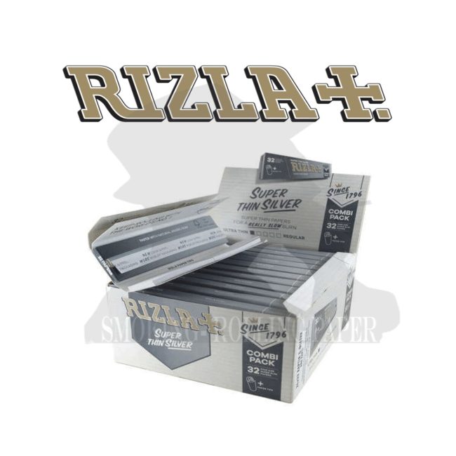 Rizla Silver King Size Slim Rolling Papers with Filters – 24 Booklets
