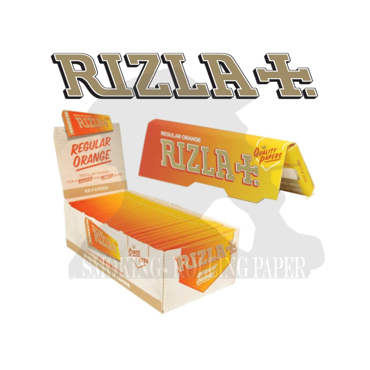 Cartine Rizla Orange Corte – Arancia – Scatola da 50 Libretti