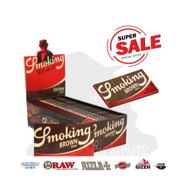 Cartine Smoking Brown Corte Double (senza cloro) – Scatola da 25 Libretti | Foto principale prodotto Cartine Smoking Brown Corte Double (senza cloro) – Scatola da 25 Libretti