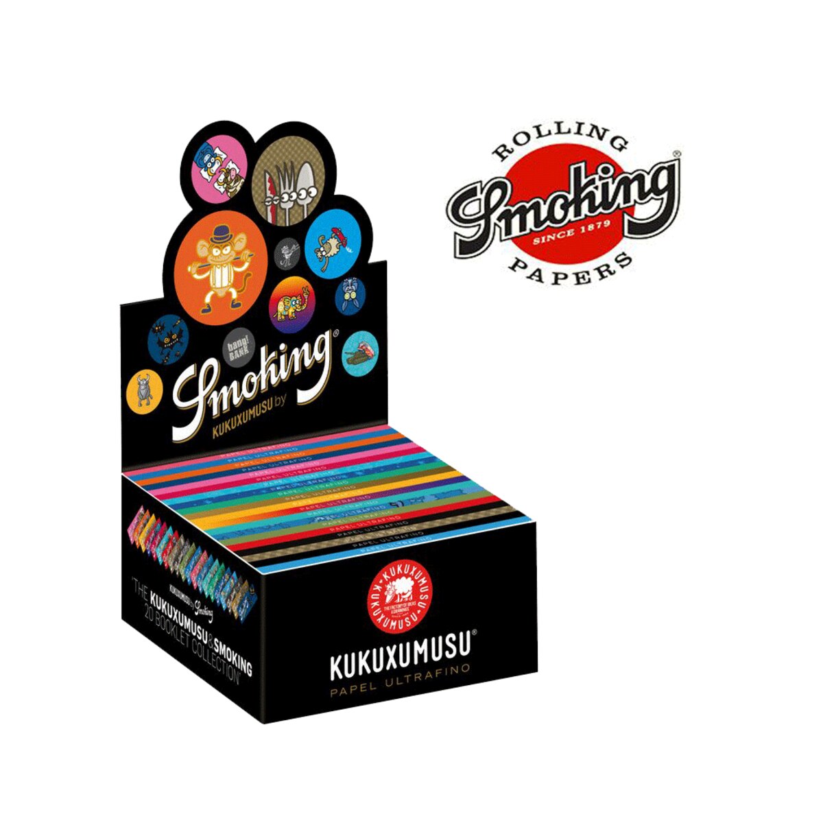 Cartine Smoking Kukuxumusu Lunghe Ultra Fine – King Size Slim da 50 Libretti