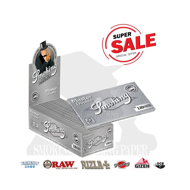 Smoking Master Double Silver Regular Rolling Papers – 25 Booklets