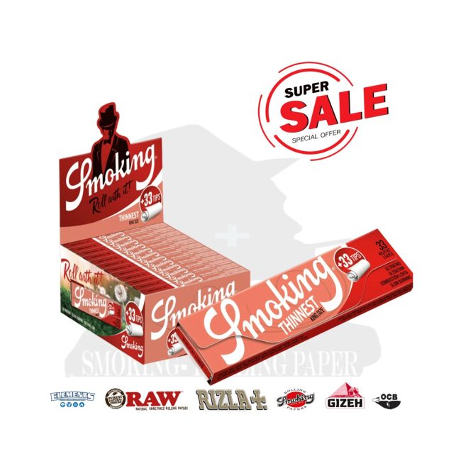 Cartine Smoking Thinnest King Size Slim + Filtri – 24 Libretti | Foto principale prodotto Cartine Smoking Thinnest King Size Slim + Filtri – 24 Libretti