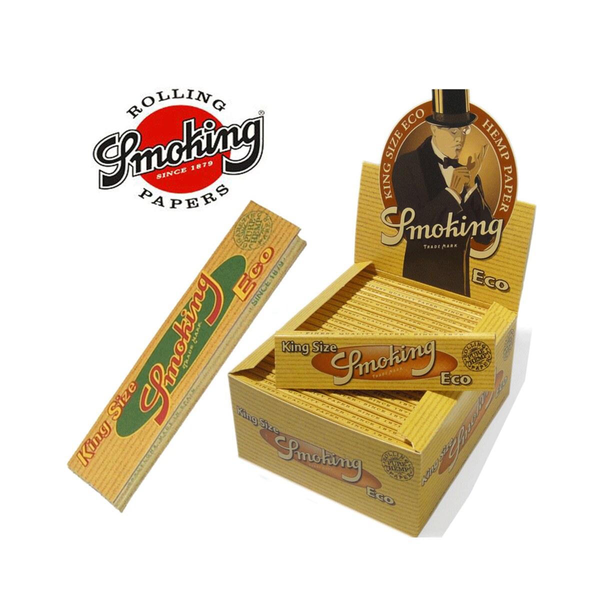 Smoking Cartine ECO King Size in Canapa – Box da 50 Libretti | Foto principale prodotto Smoking Cartine ECO King Size in Canapa – Box da 50 Libretti