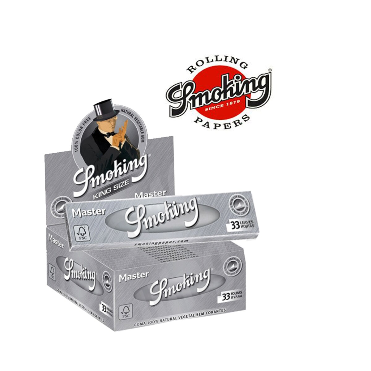 Smoking Cartine Master King Size Slim – Box da 50 Libretti | Foto principale prodotto Smoking Cartine Master King Size Slim – Box da 50 Libretti