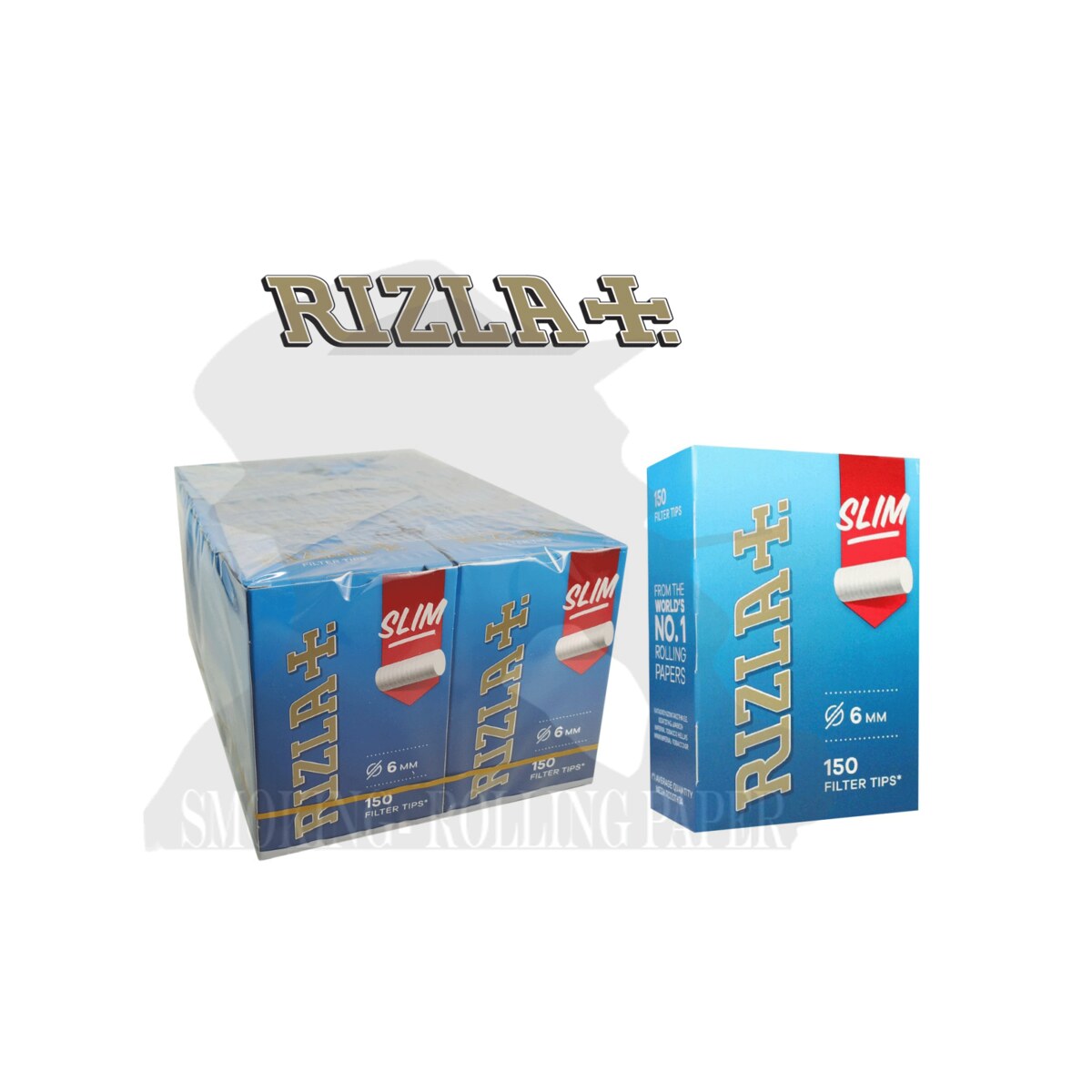 Rizla Filtri Slim 6 mm Ruvidi NWA – 10 Scatoletta da 150 Filtrini