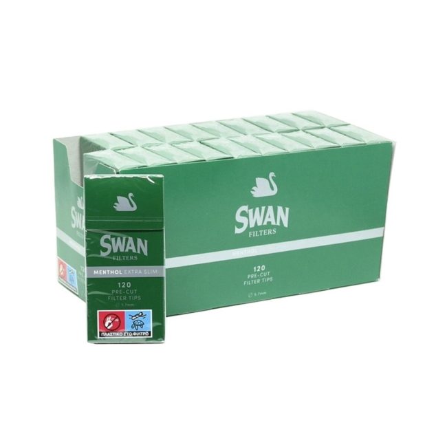 Swan Filtri Extra Slim 5,7 mm Mentolo In Cannuccia – 120 Filtrini | Foto principale prodotto Swan Filtri Extra Slim 5,7 mm Mentolo In Cannuccia – 120 Filtrini