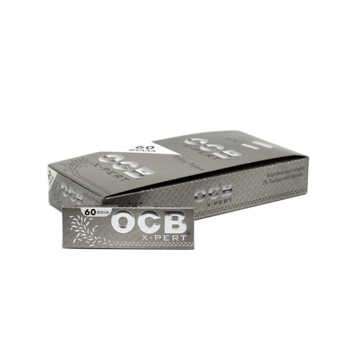 Cartine OCB X-Pert Argento Corte – Silver Fit – Scatola da 50 Libretti (60 Fogli ciascuno)