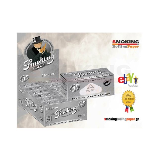 Cartine Smoking Master Ultra Slim Rolls 4 Metri Rullo Astucci 24 Pacchetti