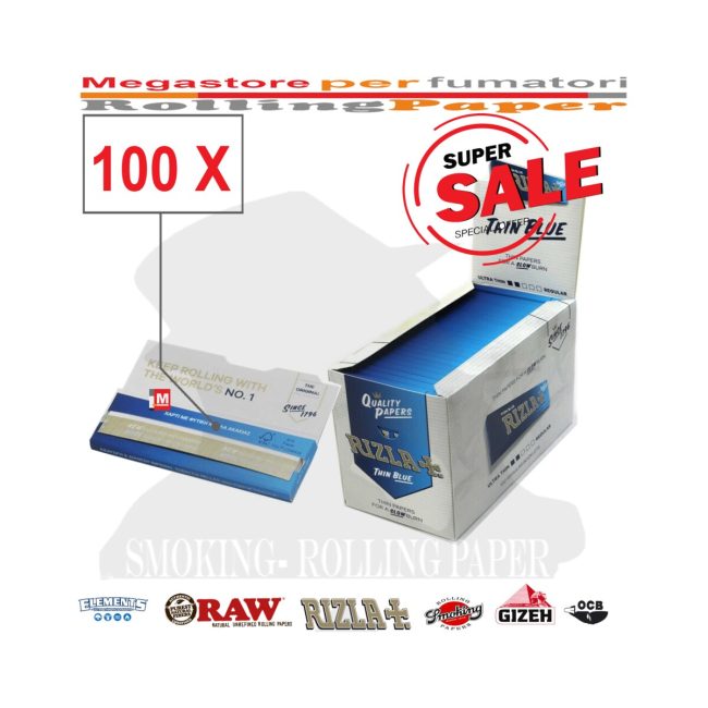 Rizla Blue Regular Rolling Papers – 100 Booklets