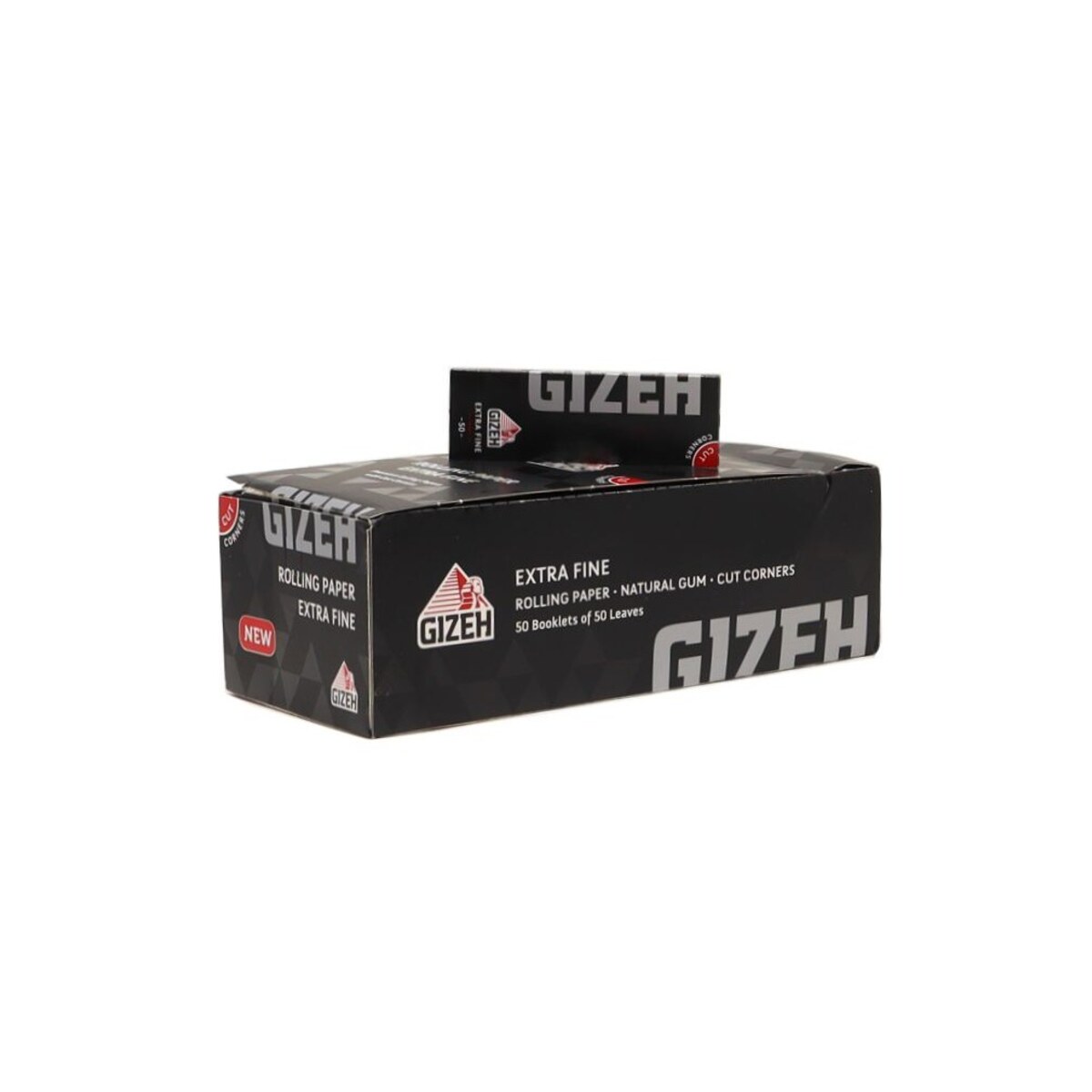 Cartine Gizeh Black Extra Fine Nero Corte Singole – Confezione da 50 Libretti