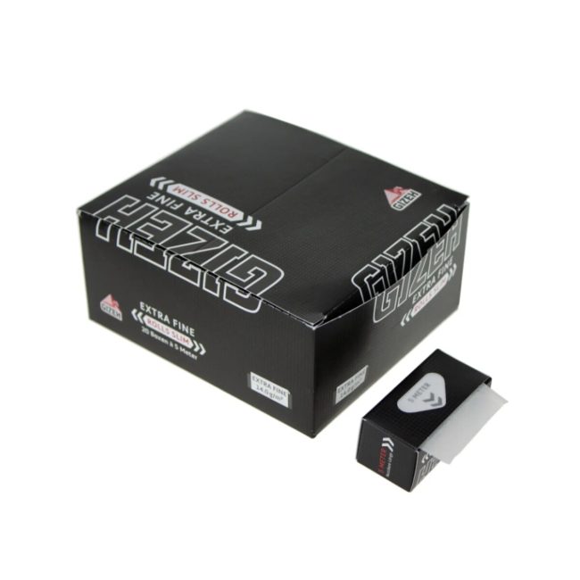 Gizeh Extra Fine Black Rolls Slim Rolling Papers – 20 Rolls