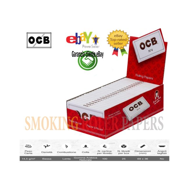 Cartine OCB Bianche Corte Doppie – Double White Scatola Da 25 Libretti
