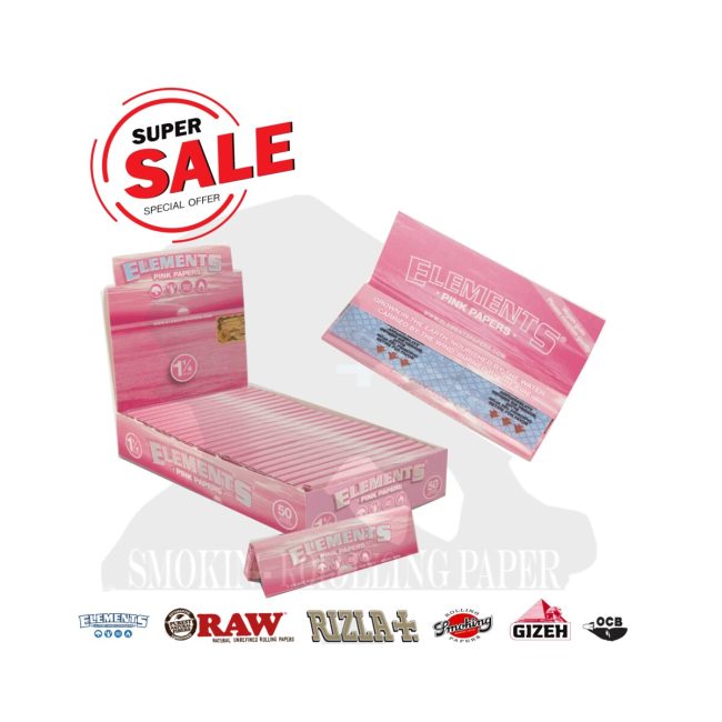 Cartine Elements Medium 1¼ Rosa Corte Pink – 25 Libretti | Foto principale prodotto Cartine Elements Medium 1¼ Rosa Corte Pink – 25 Libretti