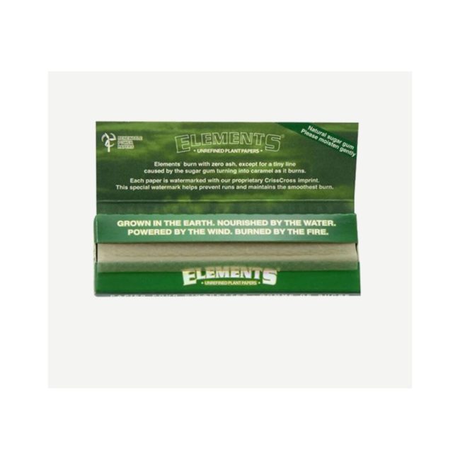Cartine Elements Medium 1¼ Verdi Unrefined Green – 25 Libretti | Foto dettaglio Cartine Elements Medium 1¼ Verdi Unrefined Green – 25 Libretti dettaglio prodotto