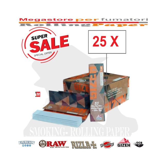 Gizeh Duo Pure King Size Rolling Papers with Filters – 25 Booklets | Main product image Gizeh Duo Pure King Size Rolling Papers with Filters – 25 Booklets