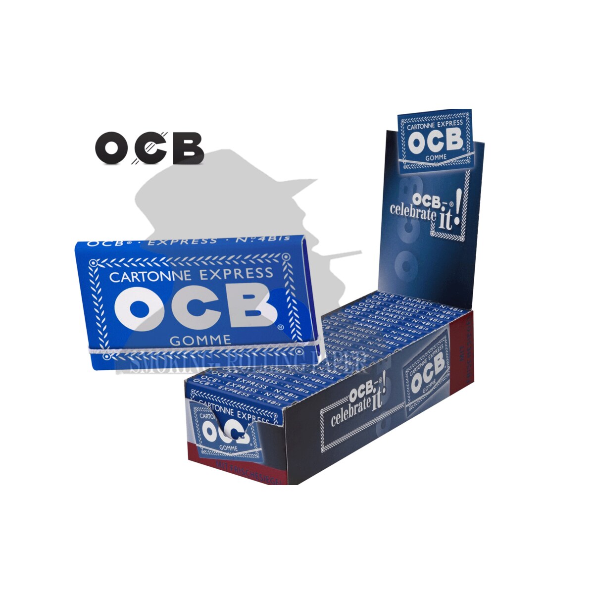 Cartine OCB Blue No. 4 Blu Corte Doppie – Scatola da 25 Libretti