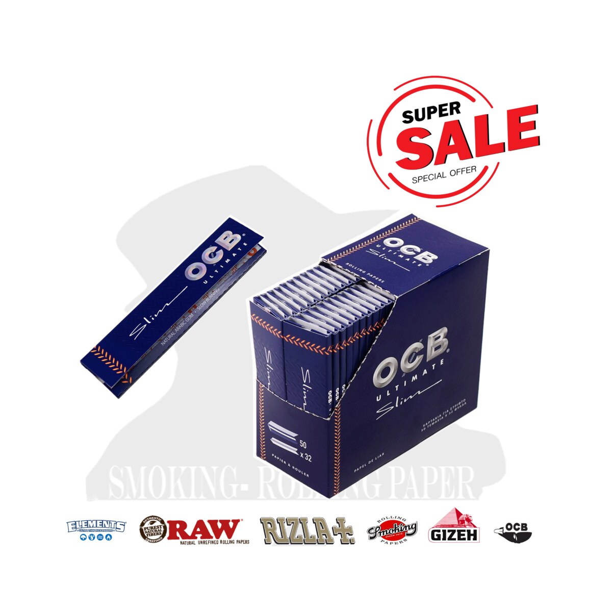 Cartine OCB Ultimate Lunghe King Size Slim Ultrathin – 50 Libretti