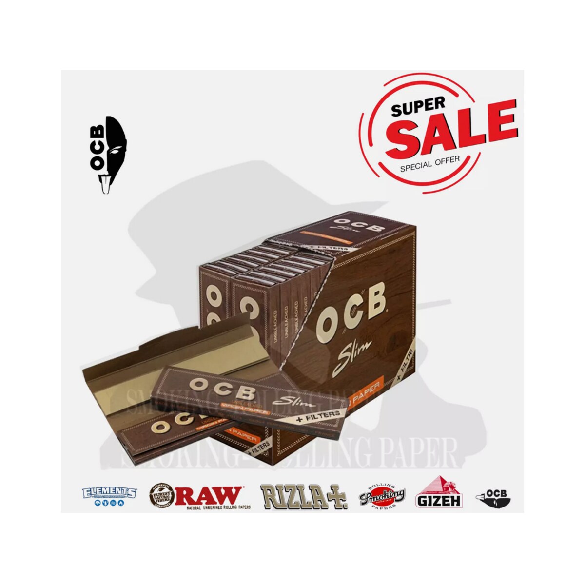 Cartine OCB Virgin Lunghe Brown King Size Slim con Filtri in Carta – 32 Libretti