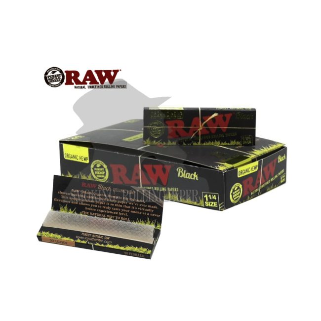 Cartine RAW Medium 1¼ Organic Hemp Black Corte Nero – Scatola da 24 Libretti | Foto principale prodotto Cartine RAW Medium 1¼ Organic Hemp Black Corte Nero – Scatola da 24 Libretti