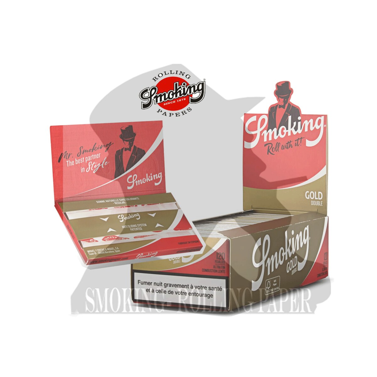 Cartine Smoking Oro Corte Doppie (Gold Double) – Sigarette – Scatola da 25 Libretti