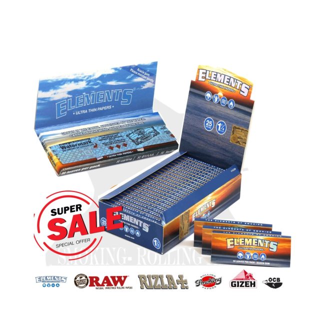Elements Medium 1¼ Blue Regular Rolling Papers | Main product image Elements Medium 1¼ Blue Regular Rolling Papers