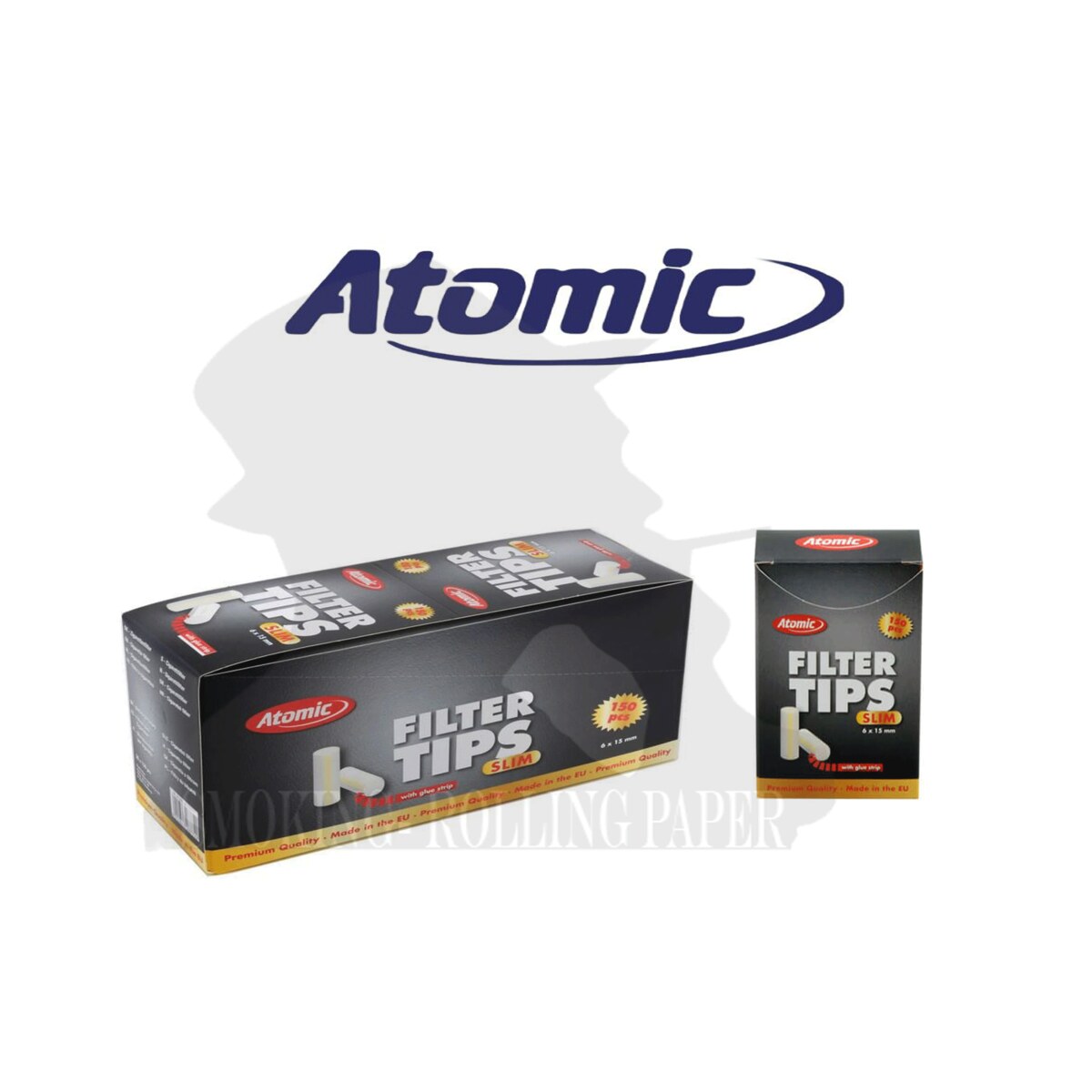 Filtri Atomic Slim 6mm 20 Astucch Da 150 Filtrini | Foto principale prodotto Filtri Atomic Slim 6mm 20 Astucch Da 150 Filtrini