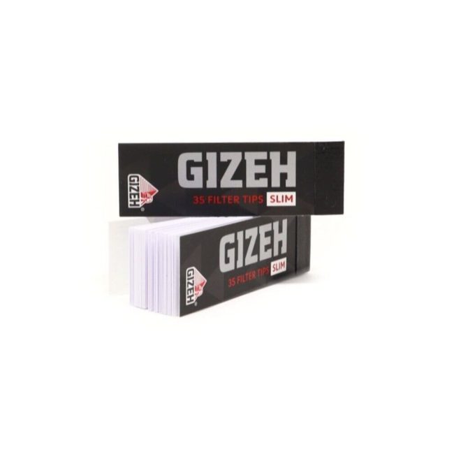 Filtri Di Carta GIZEH Black Tips Nero Slim Perforated 24 Blocchetti | Foto dettaglio Filtri Di Carta GIZEH Black Tips Nero Slim Perforated 24 Blocchetti dettaglio prodotto