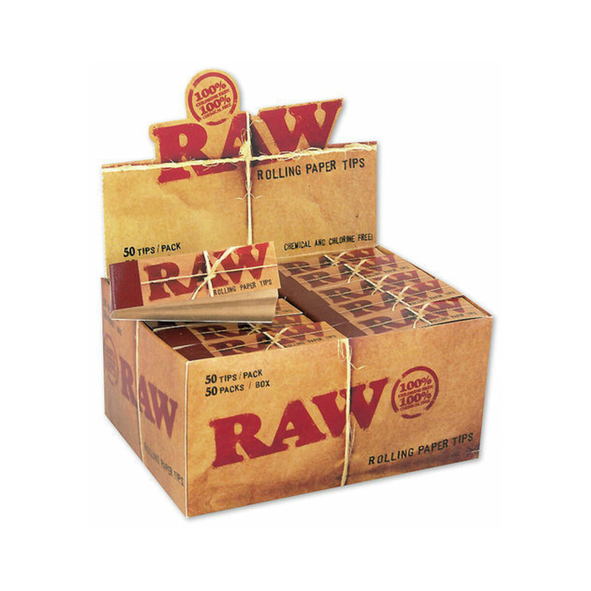 Filtri di Carta RAW Original Filter Tips Slim Non Perforated – 50 Blocchetti