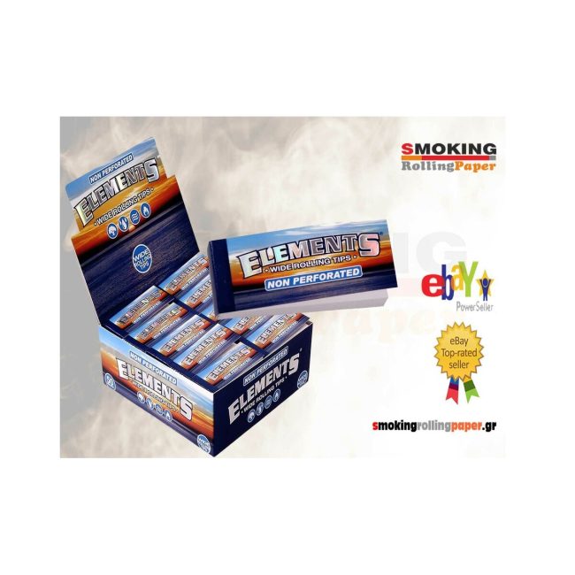 Elements Wide Long King Size Unperforated Paper Tips – 50 Booklets