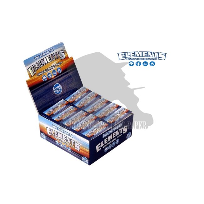 Elements Wide Slim Unperforated Paper Tips – 50 Booklets | Main product image Elements Wide Slim Unperforated Paper Tips – 50 Booklets