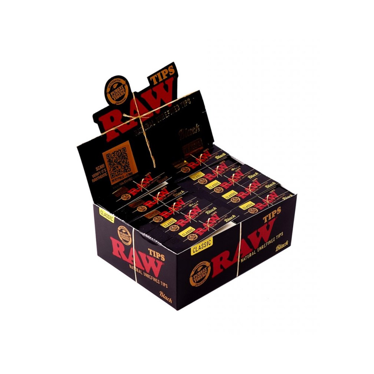 Filtri in Carta RAW Nero Slim Black Tips – 50 Blocchetti