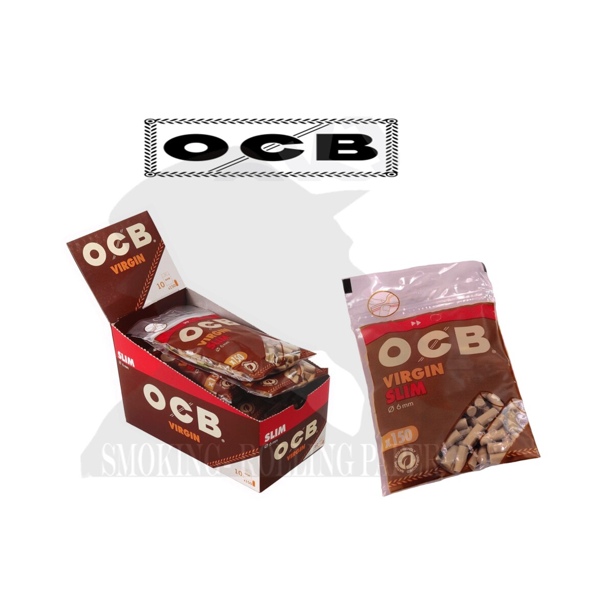 Filtri OCB Unbleached Virgin Slim 6mm – 10 Bustine da 150 Filtrini | Foto principale prodotto Filtri OCB Unbleached Virgin Slim 6mm – 10 Bustine da 150 Filtrini