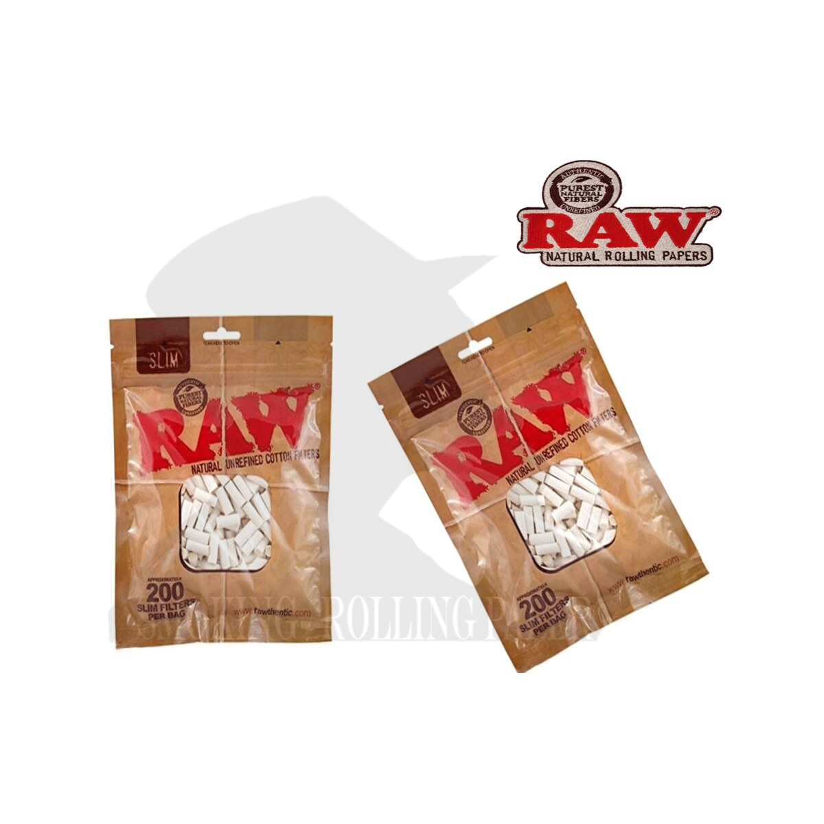 FILTRI RAW SLIM 6MM PURA COTONE 10 BUSTE 200 FILTRINI