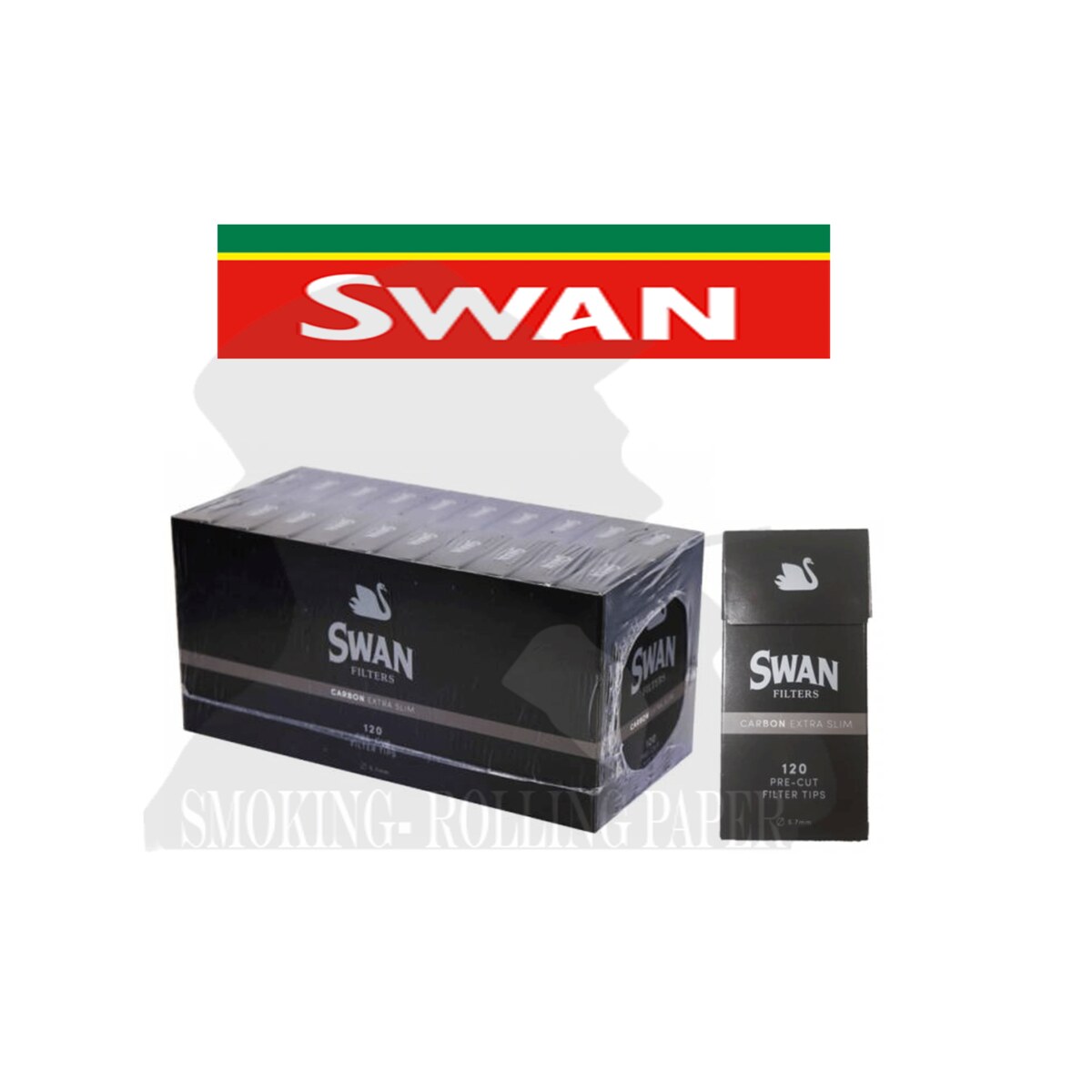 Filtri Swan Ultra Slim 5.7mm Carboni Characoal 20 Confezioni Da 120 Filtrini