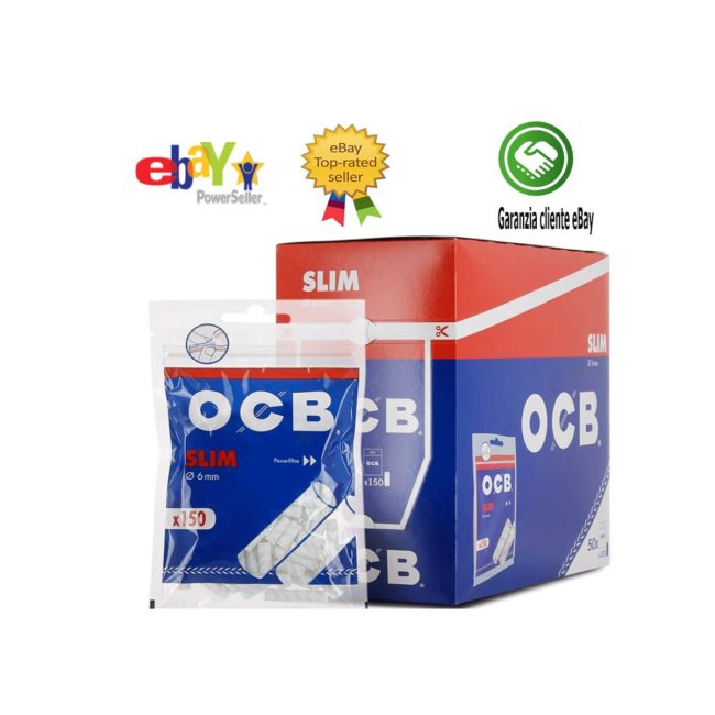 OCB Blue Slim 6 mm Filters – 20 Bags of 120 Filters | Product image 1 OCB Blue Slim 6 mm Filters – 20 Bags of 120 Filters – product image 1