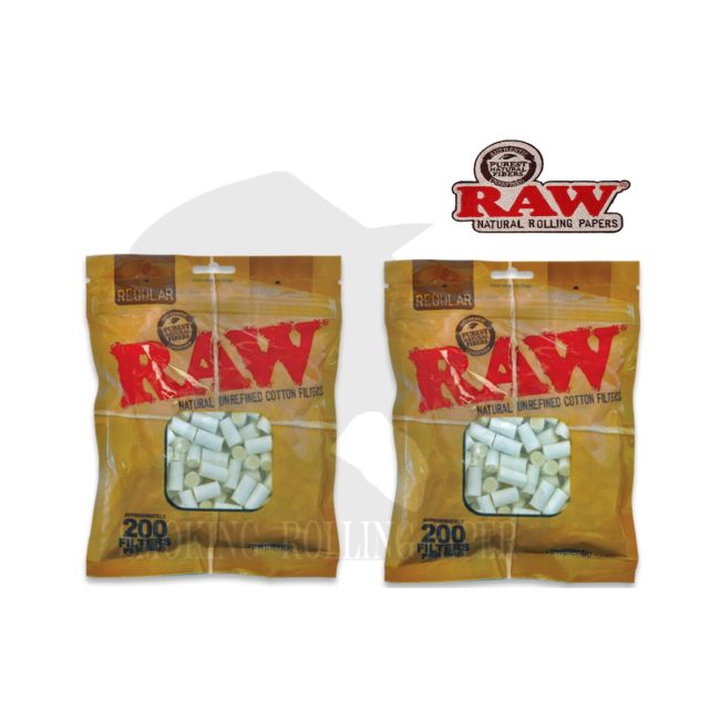 RAW Filtri Regular 8mm in Puro Cotone – 10 Buste da 200 Filtrini | Foto principale prodotto RAW Filtri Regular 8mm in Puro Cotone – 10 Buste da 200 Filtrini