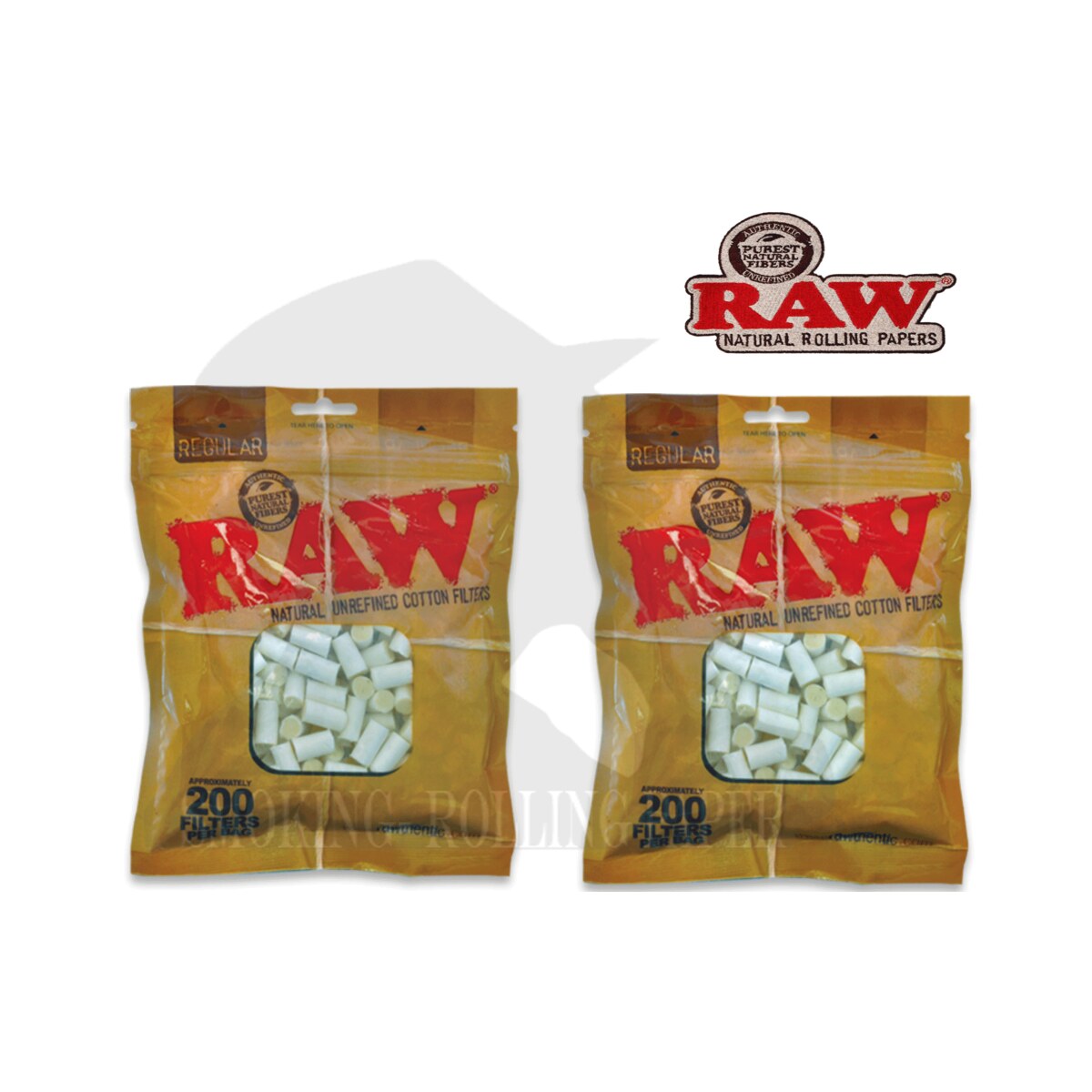 RAW Filtri Regular 8mm in Puro Cotone – 10 Buste da 200 Filtrini