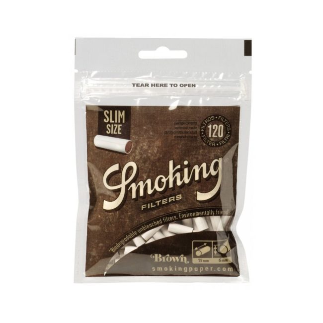Smoking Brown Slim 6 mm Filters – 120 Filters | Product image 1 Smoking Brown Slim 6 mm Filters – 120 Filters – product image 1