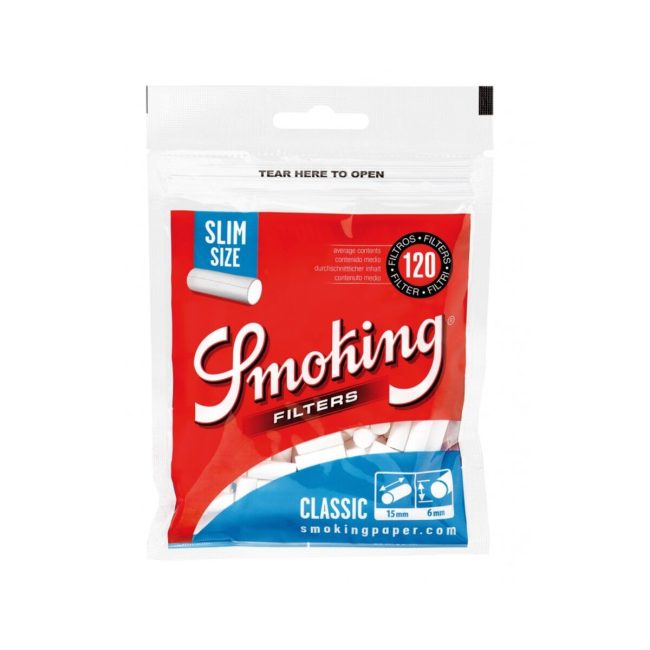 Smoking Classic Slim 6 mm Filters – 120 Filters | Product image 1 Smoking Classic Slim 6 mm Filters – 120 Filters – product image 1