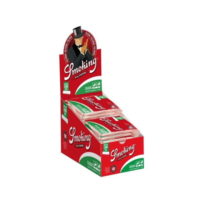 Smoking Filtri Regular 8mm Classico Lungo 22mm – In Bustina da 100 Filtri | Foto dettaglio Smoking Filtri Regular 8mm Classico Lungo 22mm – In Bustina da 100 Filtri dettaglio prodotto