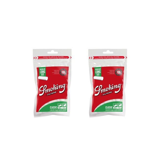 Smoking Filtri Regular 8mm Classico Lungo 22mm – In Bustina da 100 Filtri | Foto principale prodotto Smoking Filtri Regular 8mm Classico Lungo 22mm – In Bustina da 100 Filtri