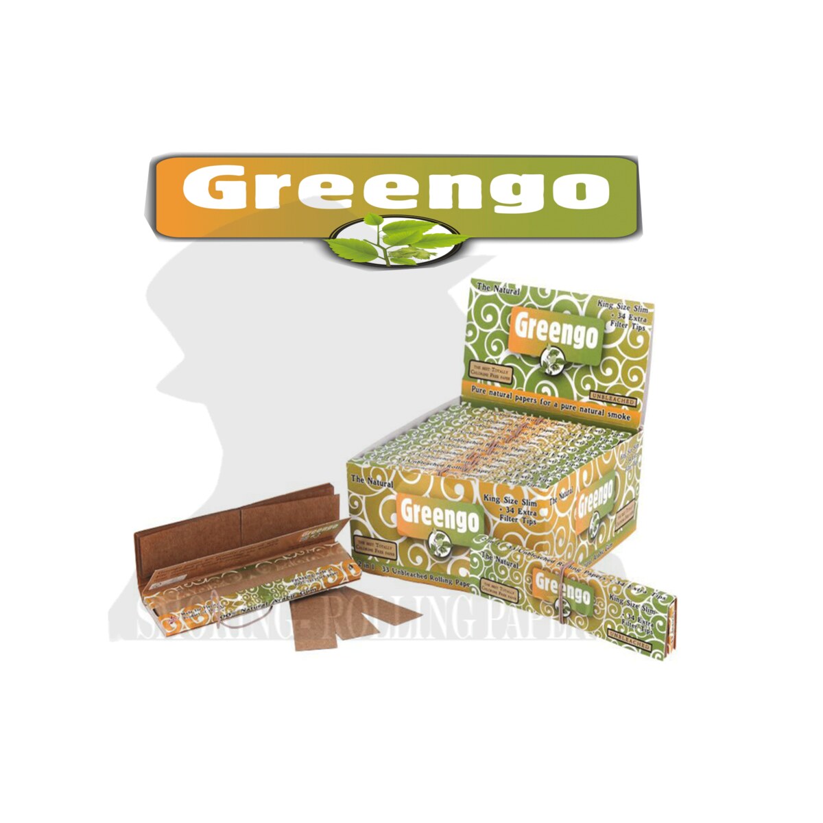 Cartine Greengo Lunghe King Size Slim + Filtri in Carta – 24 Libretti