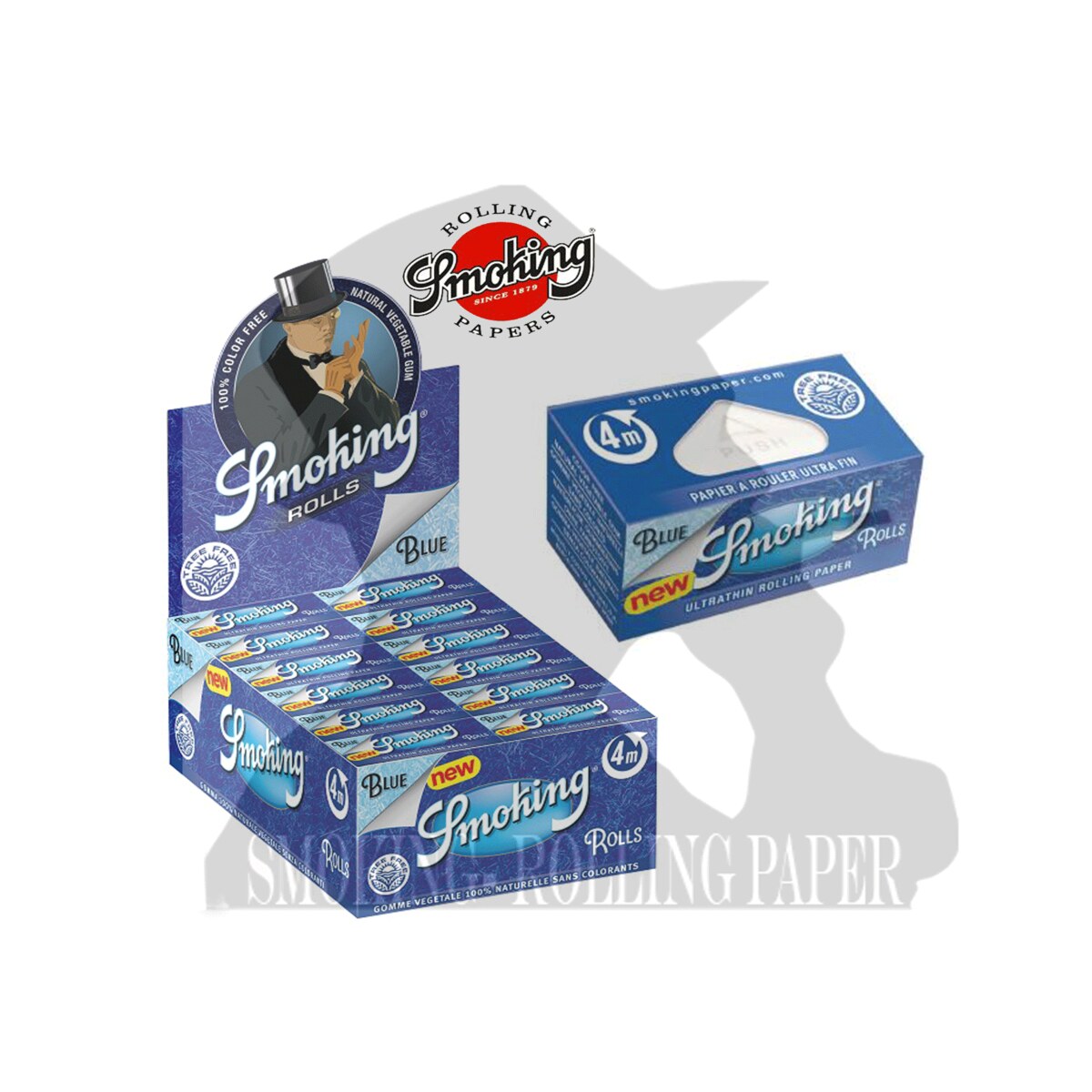 Cartine Smoking Blue Rolls King Size Slim – 24 Rotoli