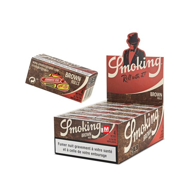 Cartine Smoking Brown Rolls King Size Slim Marrone Unbleached – 24 Rotoli | Foto principale prodotto Cartine Smoking Brown Rolls King Size Slim Marrone Unbleached – 24 Rotoli